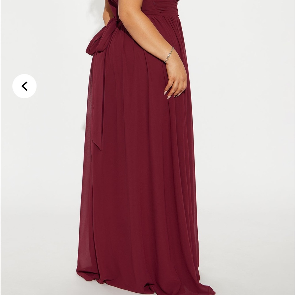 Fashion Nova Burgundy Maxi Dress NWT - Picture 3 of 8
